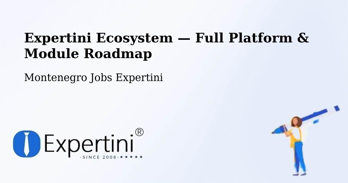 Expertini Ecosystem — Full Platform & Module Roadmap – Budva